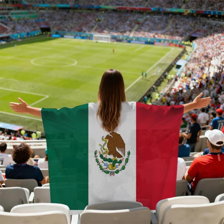 USA-Canadian-Mexican World Cup Fans Capes Flags, Specification: Mexico - 90x150cm