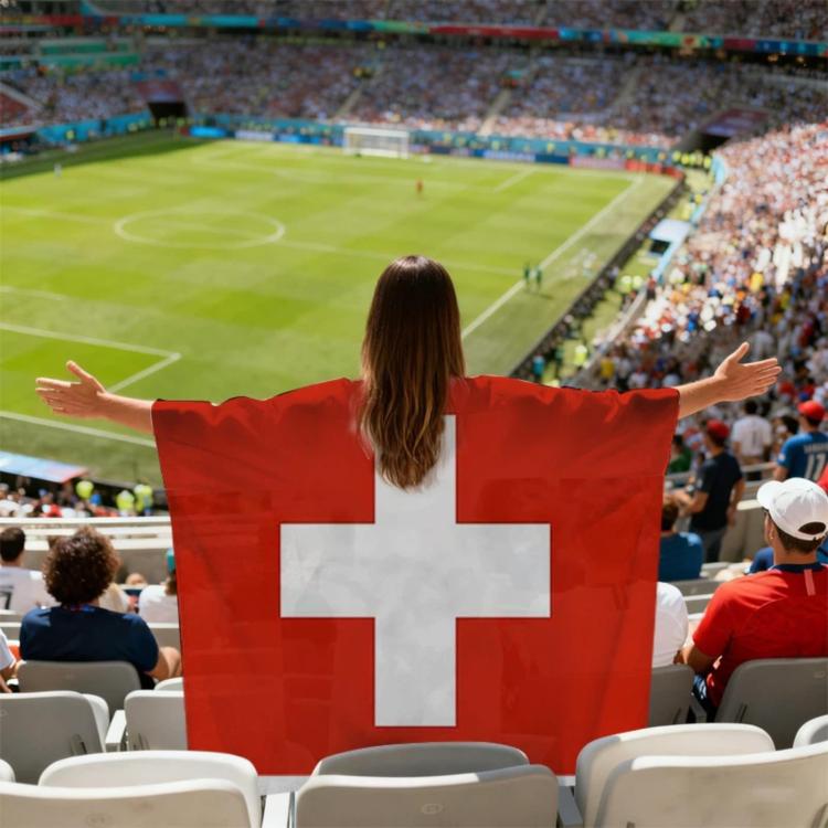 USA-Canadian-Mexican World Cup Fans Capes Flags, Specification: Switzerland - 90x150cm