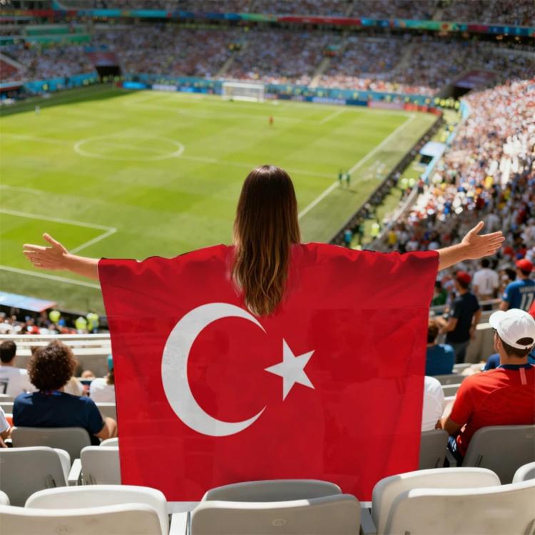 USA-Canadian-Mexican World Cup Fans Capes Flags, Specification: Turkey - 90x150cm