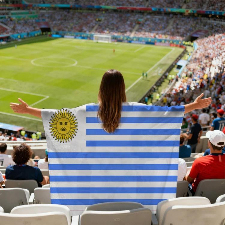 USA-Canadian-Mexican World Cup Fans Capes Flags, Specification: Uruguay - 90x150cm