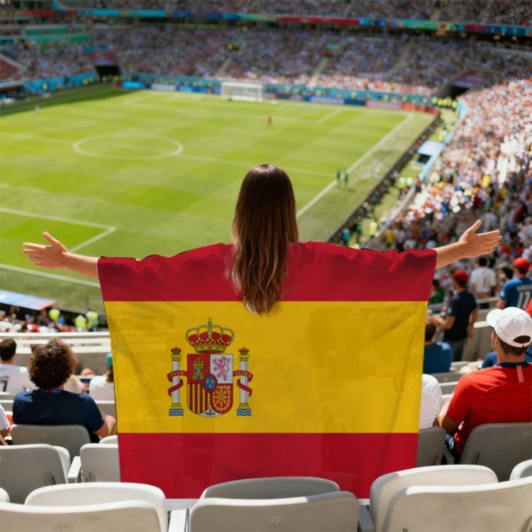 USA-Canadian-Mexican World Cup Fans Capes Flags, Specification: Spain - 90x150cm