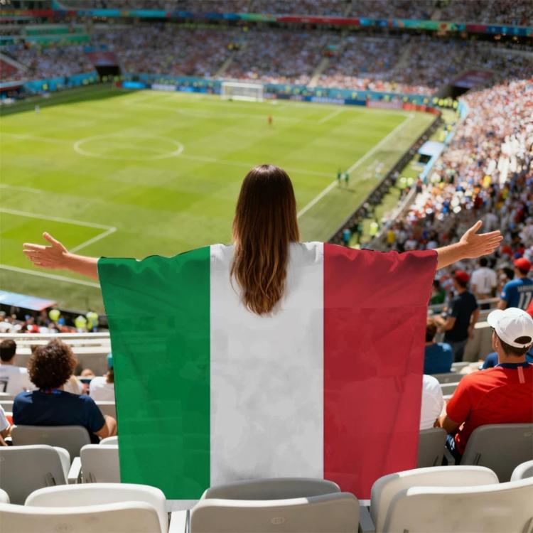 USA-Canadian-Mexican World Cup Fans Capes Flags, Specification: Italy - 90x150cm