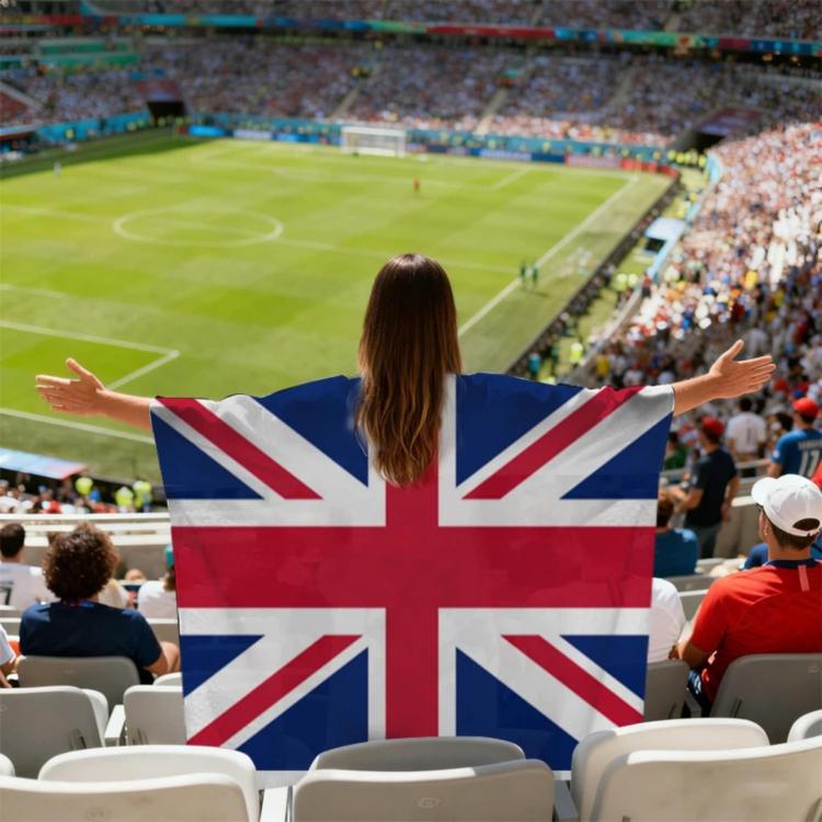 USA-Canadian-Mexican World Cup Fans Capes Flags, Specification: United Kingdom - 90x150cm