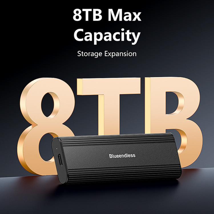 Blueendless 2821SN M.2 NVME / SATA  SSD Enclosure 10Gbps Aluminum USB-C 3.2 Solid State Drives, Supports Max 8TB