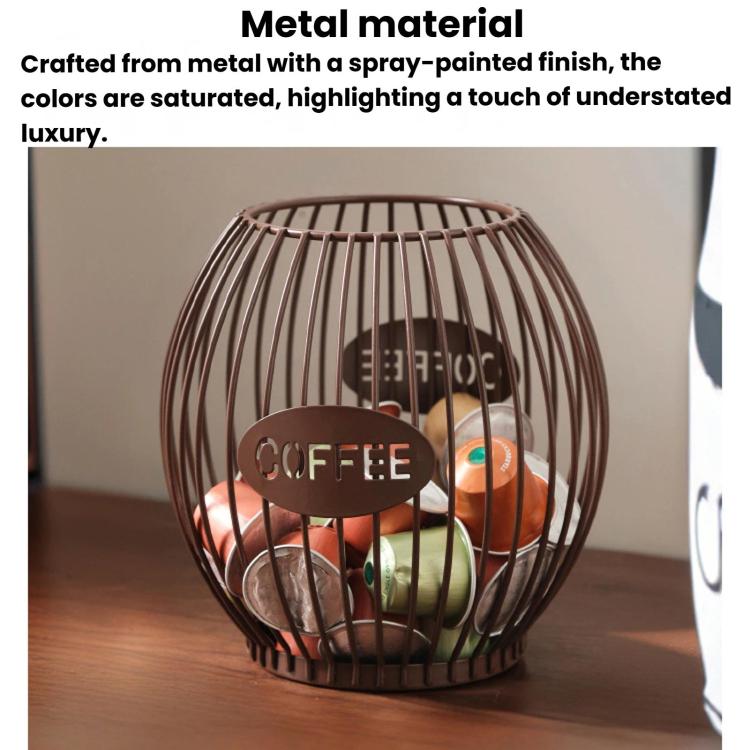 Iron Coffee Capsule Storage Rack, Open Display Stand For Coffee Shop Counter, Spec: Large Coffee