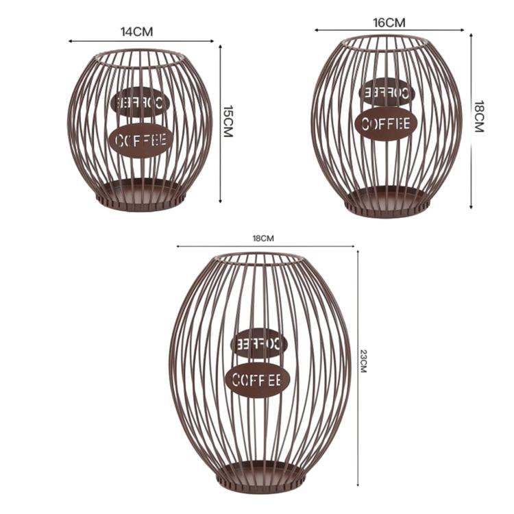 Iron Coffee Capsule Storage Rack, Open Display Stand For Coffee Shop Counter, Spec: Medium Black