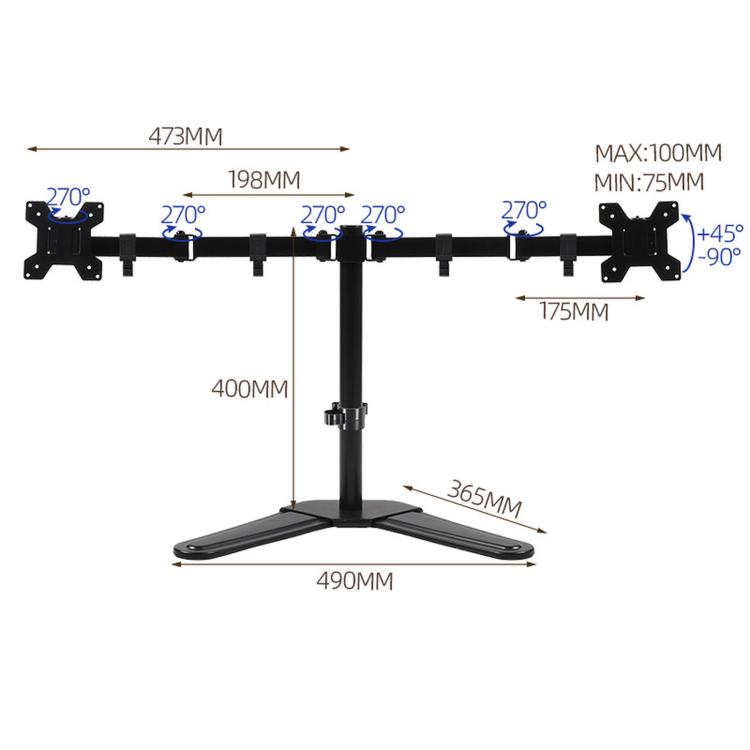 10-32 Inch Cantilever Splicing Rotating And Height-Adjustable Monitor Stand - ZX-01