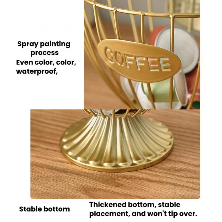 Metal Coffee Capsule Storage Rack, Large-Capacity Snack & Candy Organizer, Spec: Circle Black