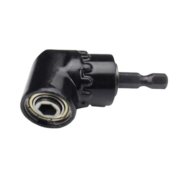 105 Degree Angle Drill Attachment 1/4 Inch Hex Shank Magnetic Angle Driver Adapter, Screwdriver Corner Tool - Black