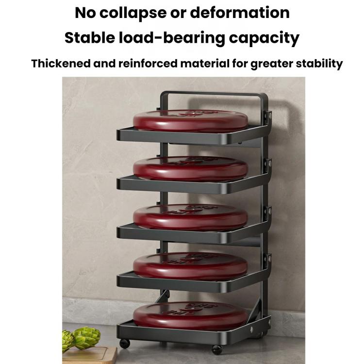 Multi-Tier Kitchen Food Preparation Rack Foldable Storage Rack, Color: White 4-layer Desktop