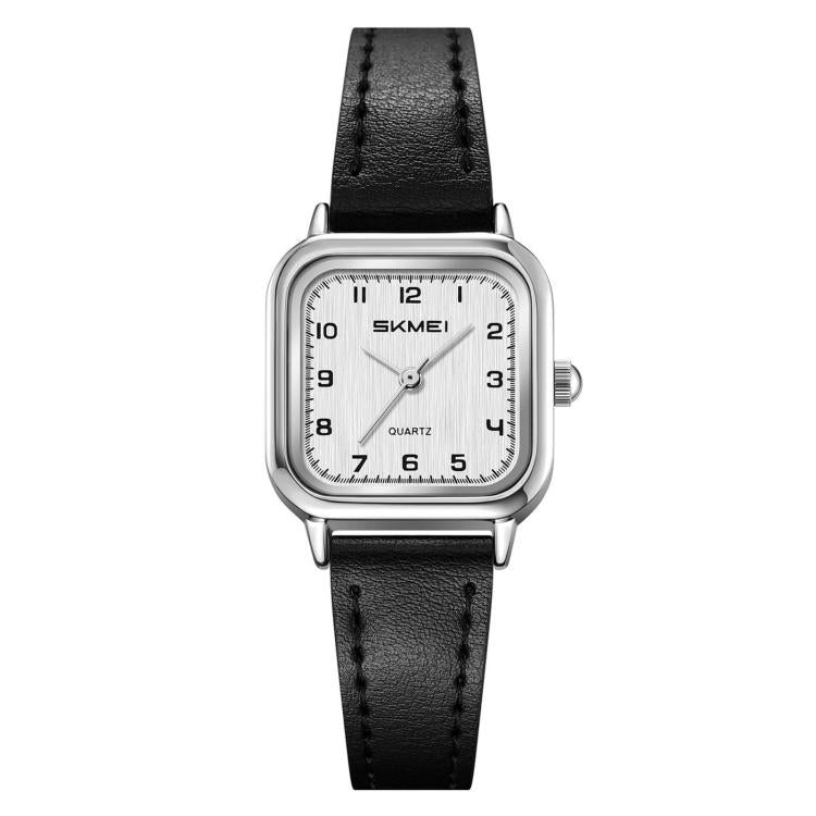 SKMEI 2579 Square Ladies Quartz Watch Leather Strap Watch