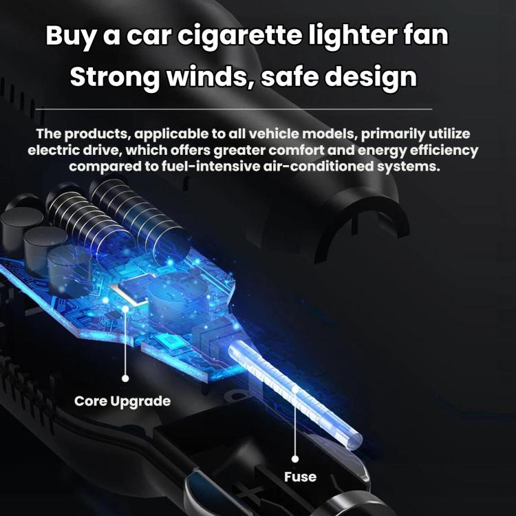 Mitchell Clip-On Stepless Speed Control Portable Dual-Head High-Power Car Fan, Specification: 4 inch 24V - English