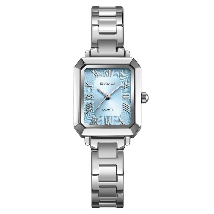 SKMEI 2582 Elegant Ladies Square Watch Stainless Steel Strap 30m Life Waterproof Quartz Watch