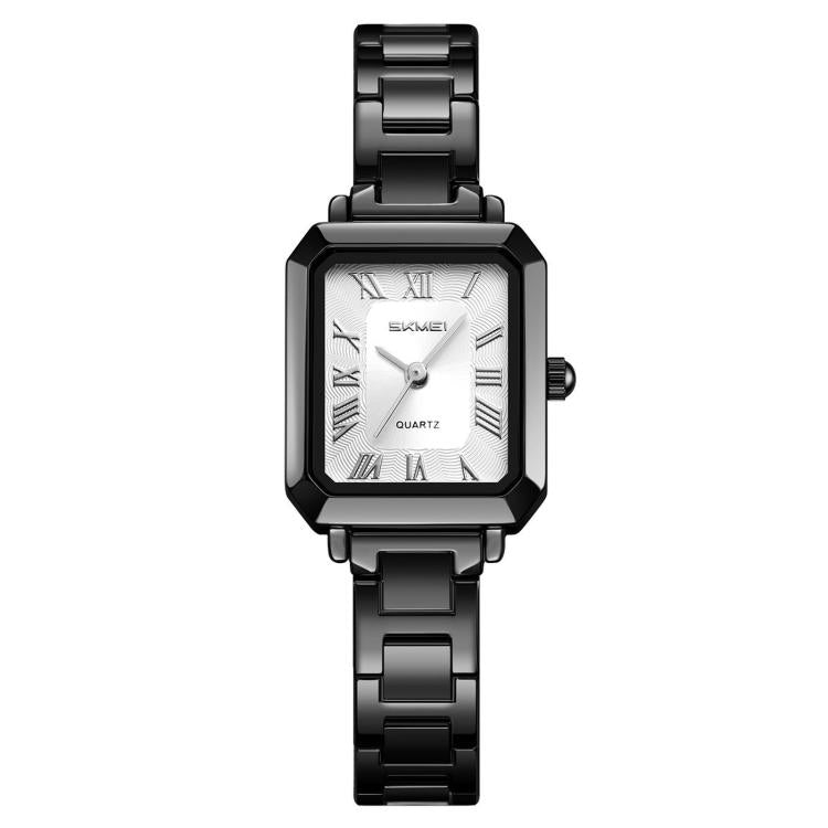SKMEI 2582 Elegant Ladies Square Watch Stainless Steel Strap 30m Life Waterproof Quartz Watch