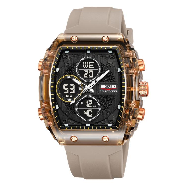 SKMEI 2602 Multifunctional Dual-Display Sports Watch 50m Life Water-Resistant Chronograph Luminous Outdoor Digital Watch