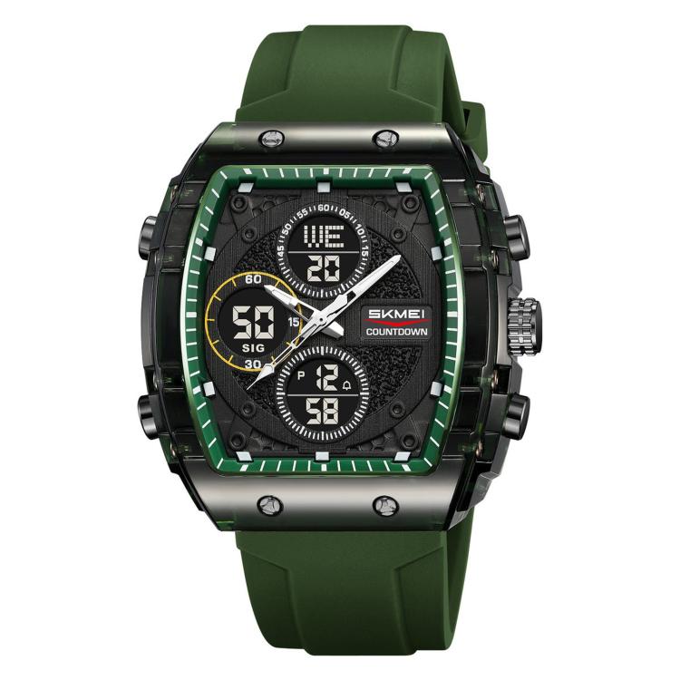 SKMEI 2602 Multifunctional Dual-Display Sports Watch 50m Life Water-Resistant Chronograph Luminous Outdoor Digital Watch