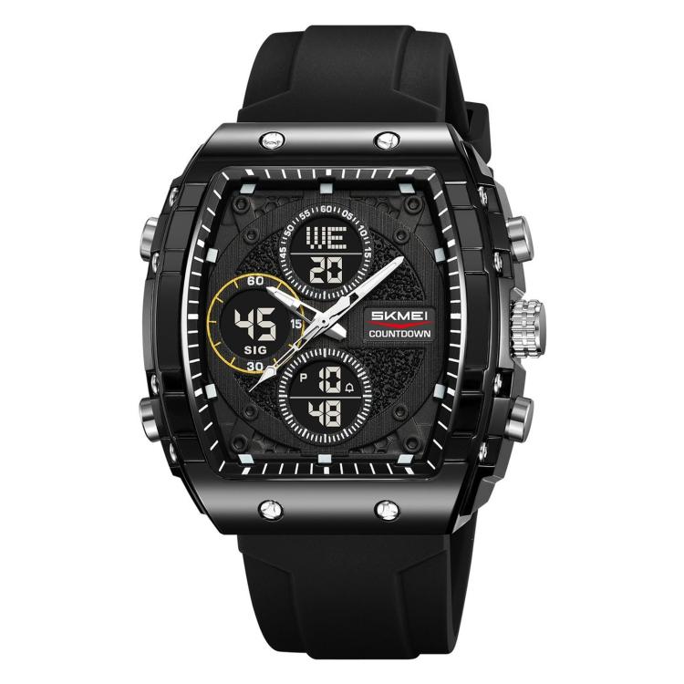 SKMEI 2602 Multifunctional Dual-Display Sports Watch 50m Life Water-Resistant Chronograph Luminous Outdoor Digital Watch