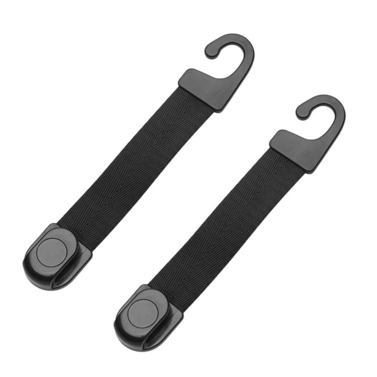 2pcs /Pack Car Headrest Hooks Car Seat Purse Hook Universal Car Organizer Backseat Hanger for Handbags, Coats, Grocery Bags - Black