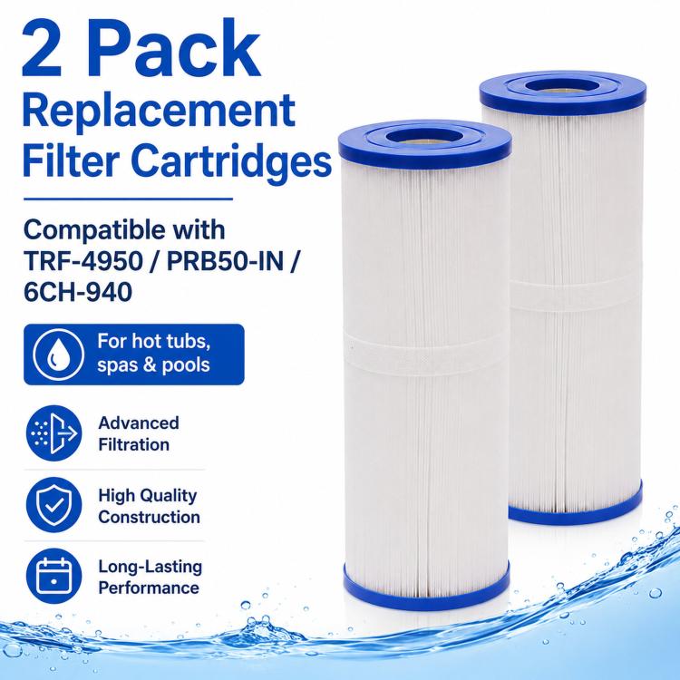 2pcs Spa Swimming Pool Bathtub Replacement Filter Cartridges TRF-4950 / PRB50-IN / PRB50-IN