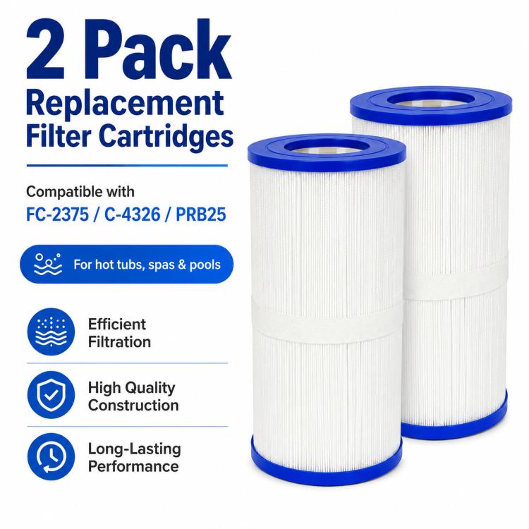 2pcs Spa Swimming Pool Bathtub Replacement Filter Cartridges FC-2375 / C-4326 / PRB25