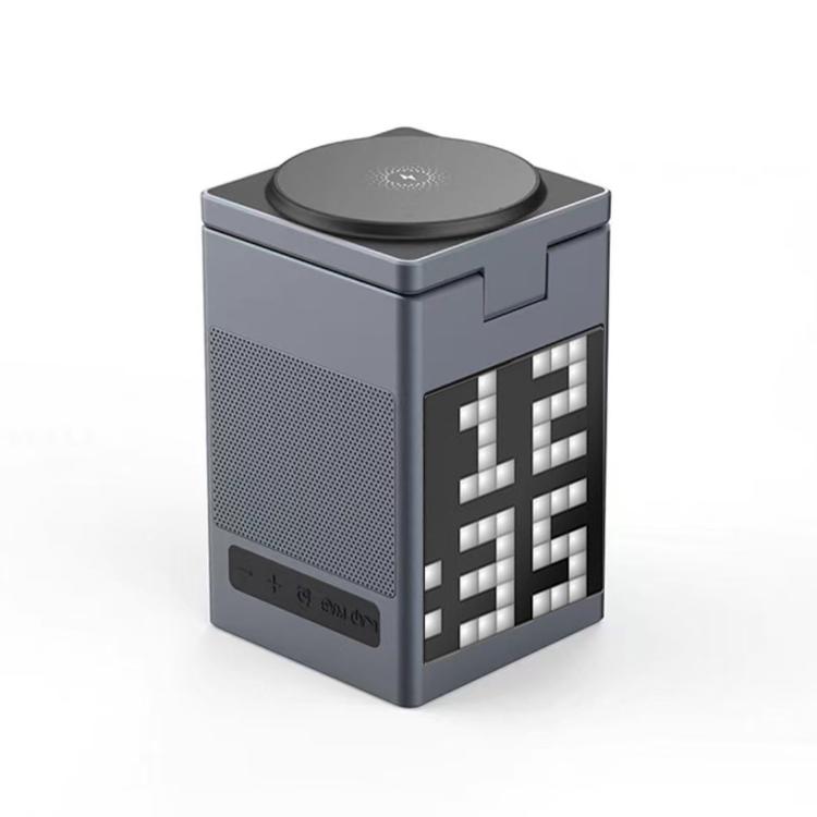 6-In-1 Magnetic Wireless Charging Station With Pixel Art Bluetooth Speaker Magnetic Fast Charger For Phone, IWatch, Eurbuds