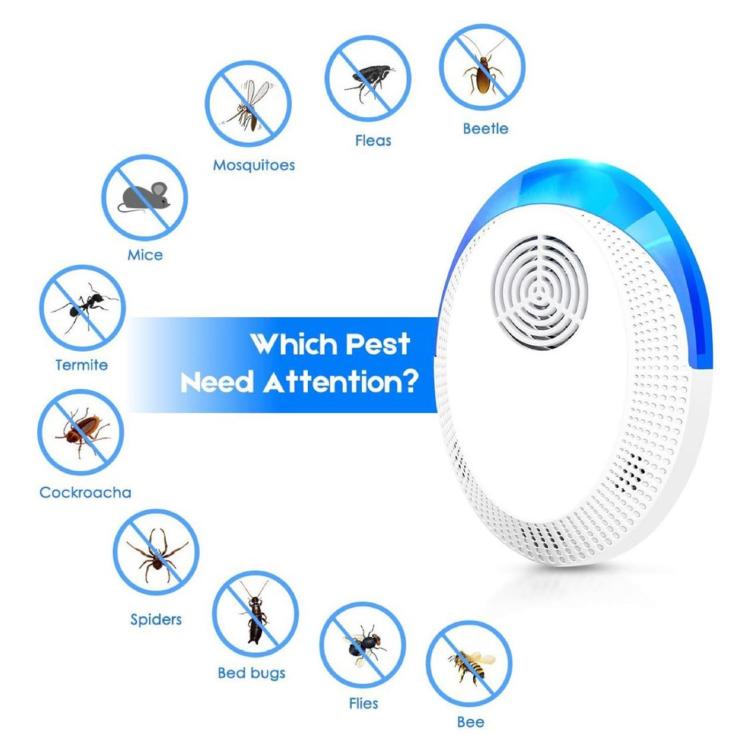 Intelligent Ultrasonic Mosquito & Mouse Repeller, Household Cockroach Repellent For Living Room Bedroom Kitchen US Plug