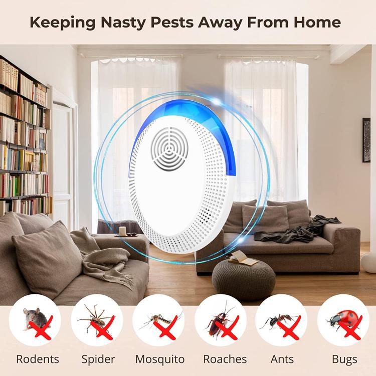 Intelligent Ultrasonic Mosquito & Mouse Repeller, Household Cockroach Repellent For Living Room Bedroom Kitchen UK Plug