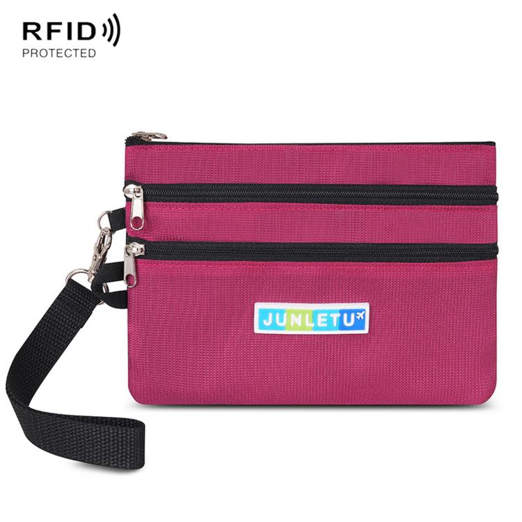 JUNLETU ID Anti-Skimming Card Pouch Multifunctional Coin ID Passport Storage Case