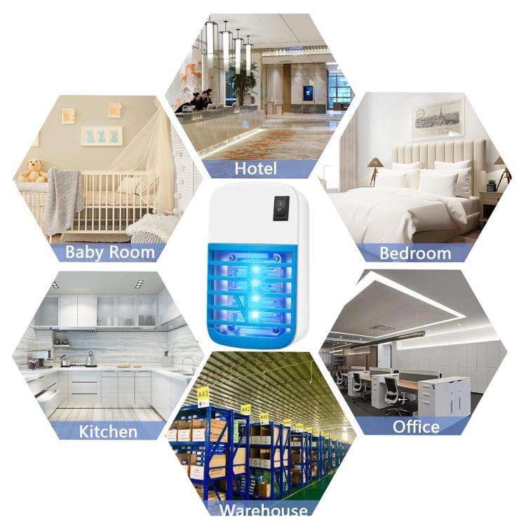 High-Power Electric Shock Mosquito Killer Lamp, LED Low-Noise Wall?Mounted Mosquito Repellent Light US Plug