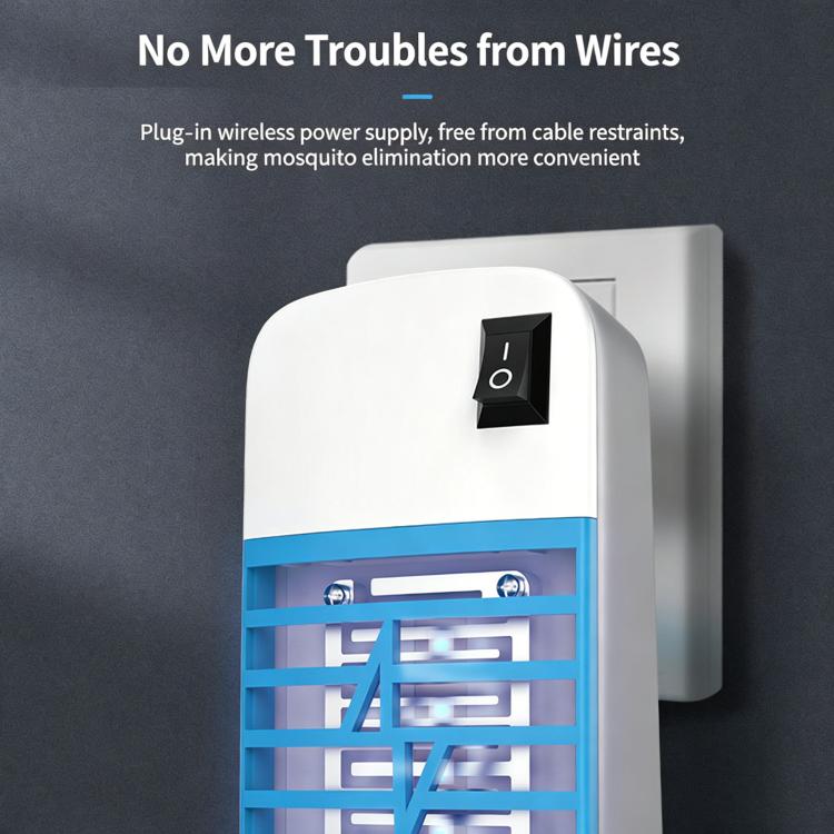 High-Power Electric Shock Mosquito Killer Lamp, LED Low-Noise Wall?Mounted Mosquito Repellent Light US Plug