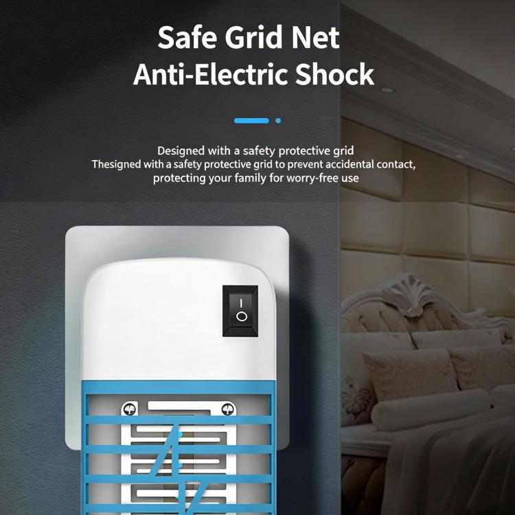 High-Power Electric Shock Mosquito Killer Lamp, LED Low-Noise Wall?Mounted Mosquito Repellent Light US Plug