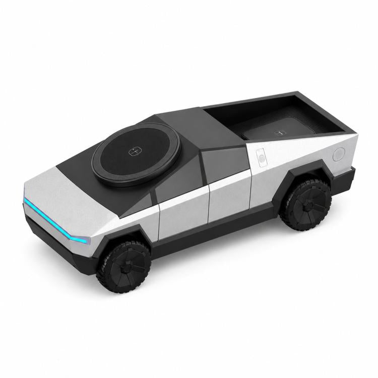 3-In-1 Magnetic Wireless Charging Station Cybertruck Shaped Fast Charging Dock Rotatable Charger Stand for Phone, iWatch, AirPods