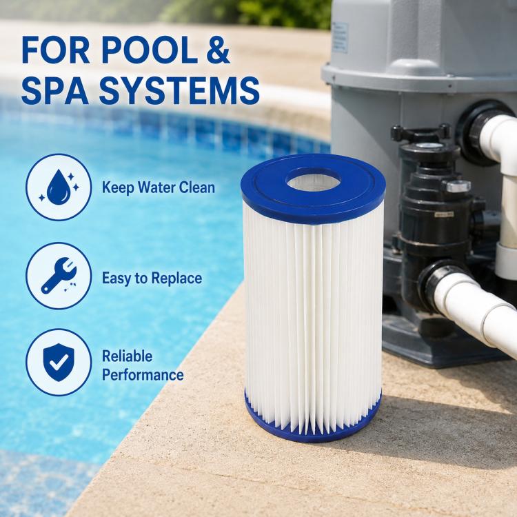 2pcs 20-micron Chiller Swimming Pool Pleated Filter Cartridge, Specification: 5 inch