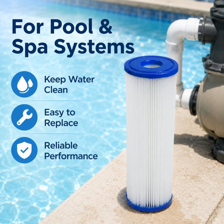 2pcs 20-micron Chiller Swimming Pool Pleated Filter Cartridge, Specification: 10 inch