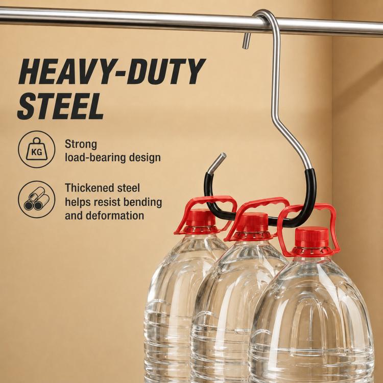 3pcs /Pack Metal Hat Hangers for Closet Baseball Cap Organizer Hooks Space Saving Ring Hanging Racks for Scarves, Belts, Ties, Shawls, Purses - Black