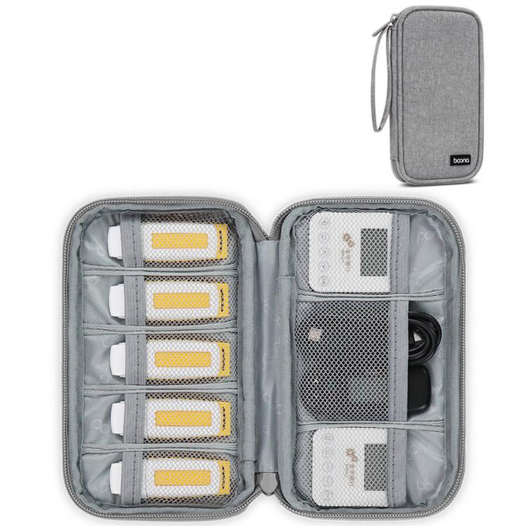 Baona BN-D009 Large-Capacity USB Flash Drive Bag Mini Bank Security Token Pouch, Spec: Single Layer 8 Cells  - Gray