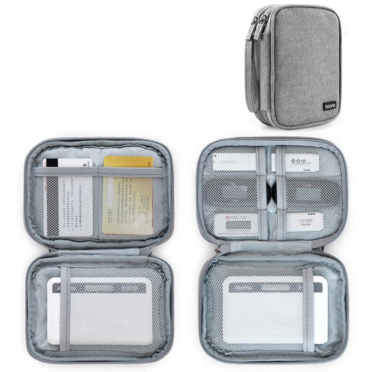 Baona BN-D009 Large-Capacity USB Flash Drive Bag Mini Bank Security Token Pouch, Spec: Double Layer 6 Cells  - Gray
