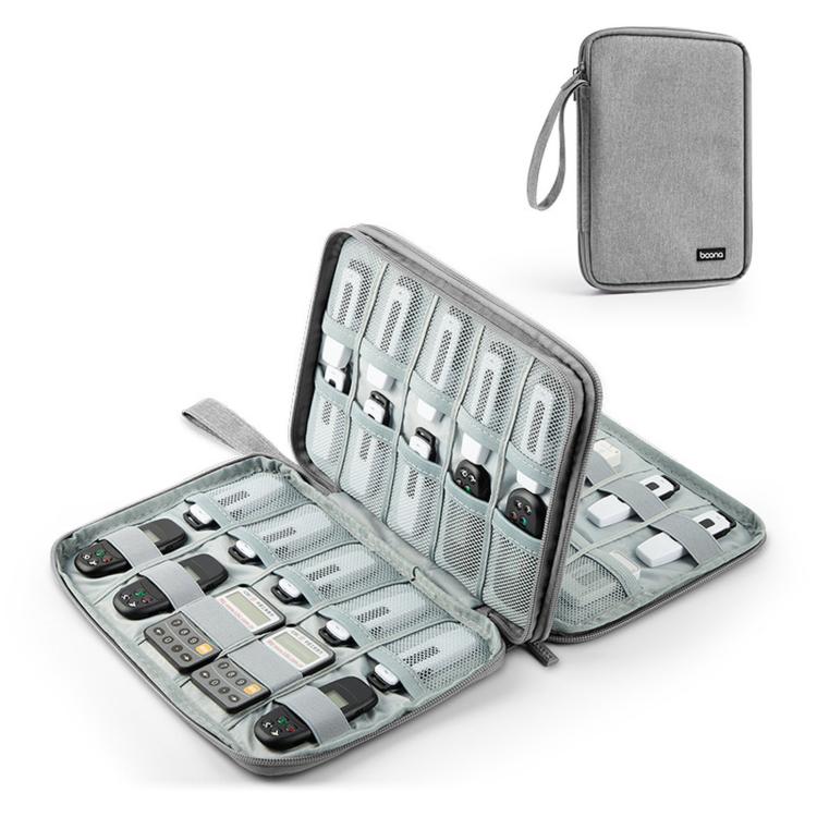 Baona BN-D009 Large-Capacity USB Flash Drive Bag Mini Bank Security Token Pouch, Spec: Double Layer 40 Cells  - Gray