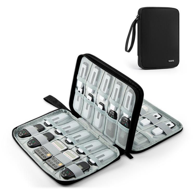 Baona BN-D009 Large-Capacity USB Flash Drive Bag Mini Bank Security Token Pouch, Spec: Double Layer 40 Cells  - Black