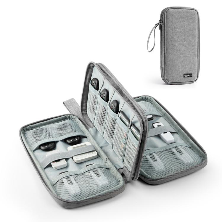 Baona BN-D009 Large-Capacity USB Flash Drive Bag Mini Bank Security Token Pouch, Spec: Double Layer 22 Cells  - Gray