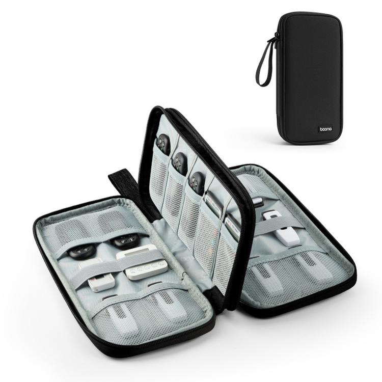 Baona BN-D009 Large-Capacity USB Flash Drive Bag Mini Bank Security Token Pouch, Spec: Double Layer 22 Cells  - Black