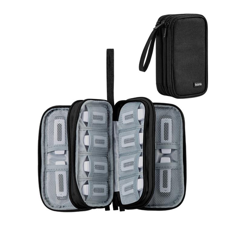 Baona BN-D009 Large-Capacity USB Flash Drive Bag Mini Bank Security Token Pouch, Spec: 3-layer 20 Cells  - Black