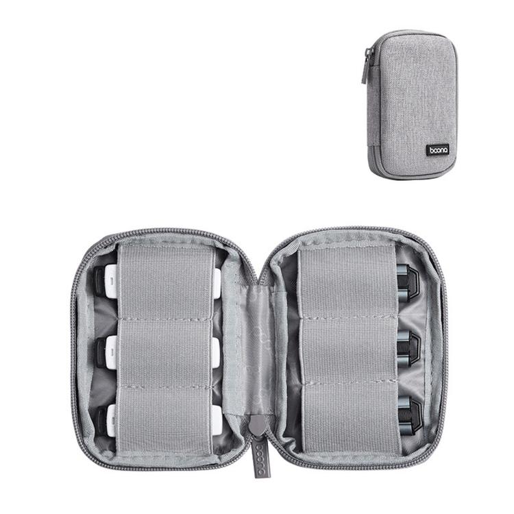 Baona BN-D009 Large-Capacity USB Flash Drive Bag Mini Bank Security Token Pouch, Spec: Single Layer 6 Cells  - Gray