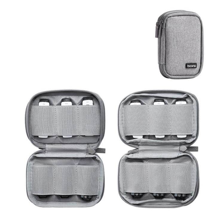 Baona BN-D009 Large-Capacity USB Flash Drive Bag Mini Bank Security Token Pouch, Spec: Double Layer 12 Cells  - Gray