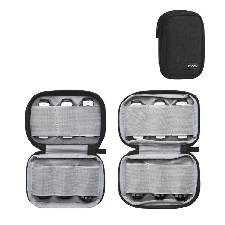 Baona BN-D009 Large-Capacity USB Flash Drive Bag Mini Bank Security Token Pouch, Spec: Double Layer 12 Cells  - Black