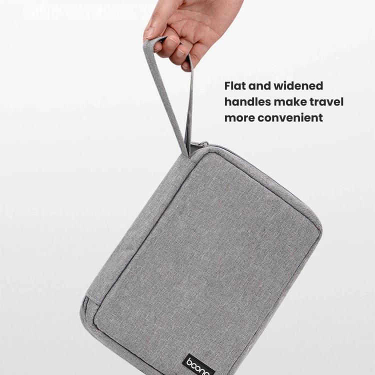 Baona BN-D009 Large-Capacity USB Flash Drive Bag Mini Bank Security Token Pouch, Spec: Single Layer 8 Cells  - Gray