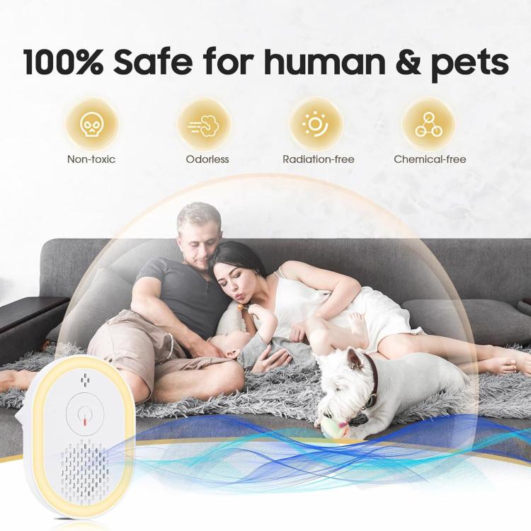 Intelligent Ultrasonic Mosquito Repellent Lamp, Household Silent Repeller For Mice, Insects & Cockroaches US Plug
