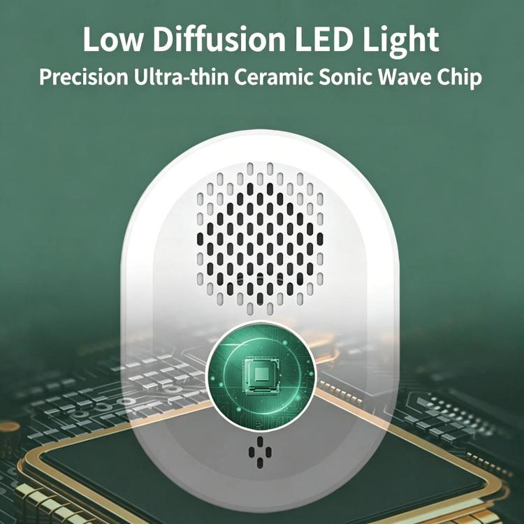 Intelligent Ultrasonic Mosquito Repellent Lamp, Household Silent Repeller For Mice, Insects & Cockroaches US Plug