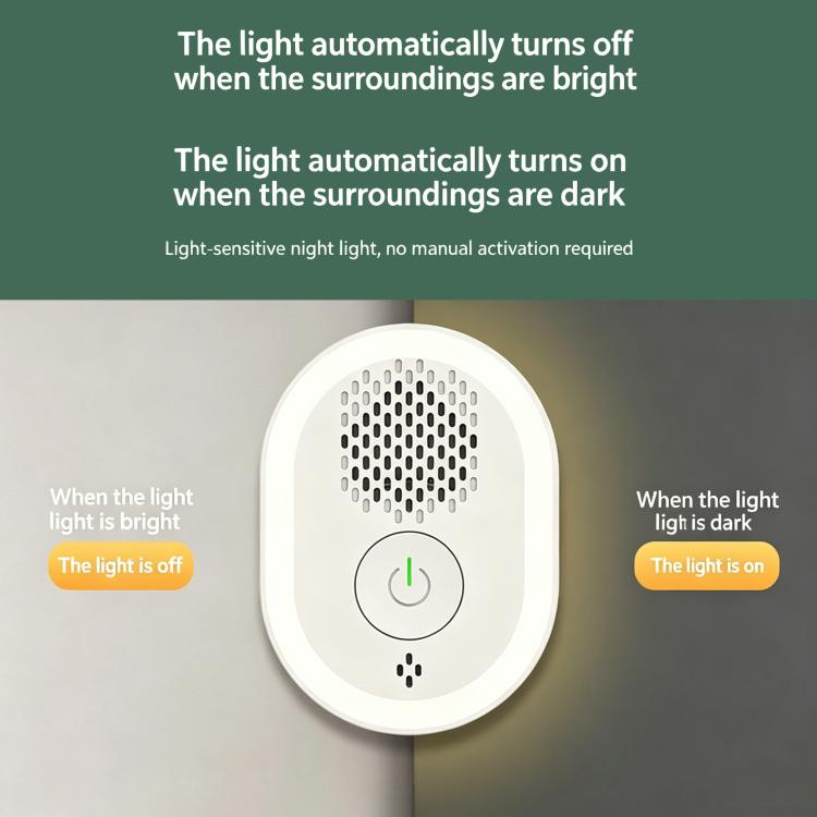 Intelligent Ultrasonic Mosquito Repellent Lamp, Household Silent Repeller For Mice, Insects & Cockroaches US Plug
