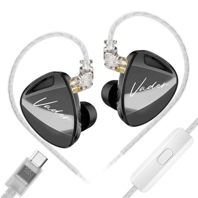 KZ Vader 6-driver Dynamic In-Ear Hi-Fi Music 1.2m Wired Earphones, Spec: Balanced With Mic Type-C